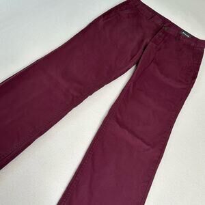 Bonobos Men's Size 32X30 Washed Chino Pant  Straight Leg Burgundy